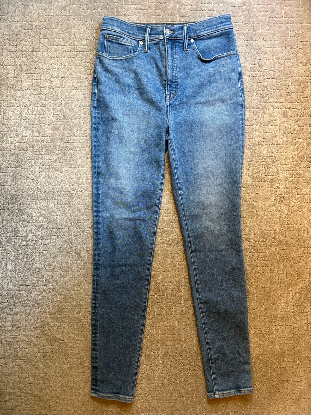 Madewell High-Rise Skinny Stretch Jeans in Indigo Wash Size 29 Tall - Picture 2 of 7